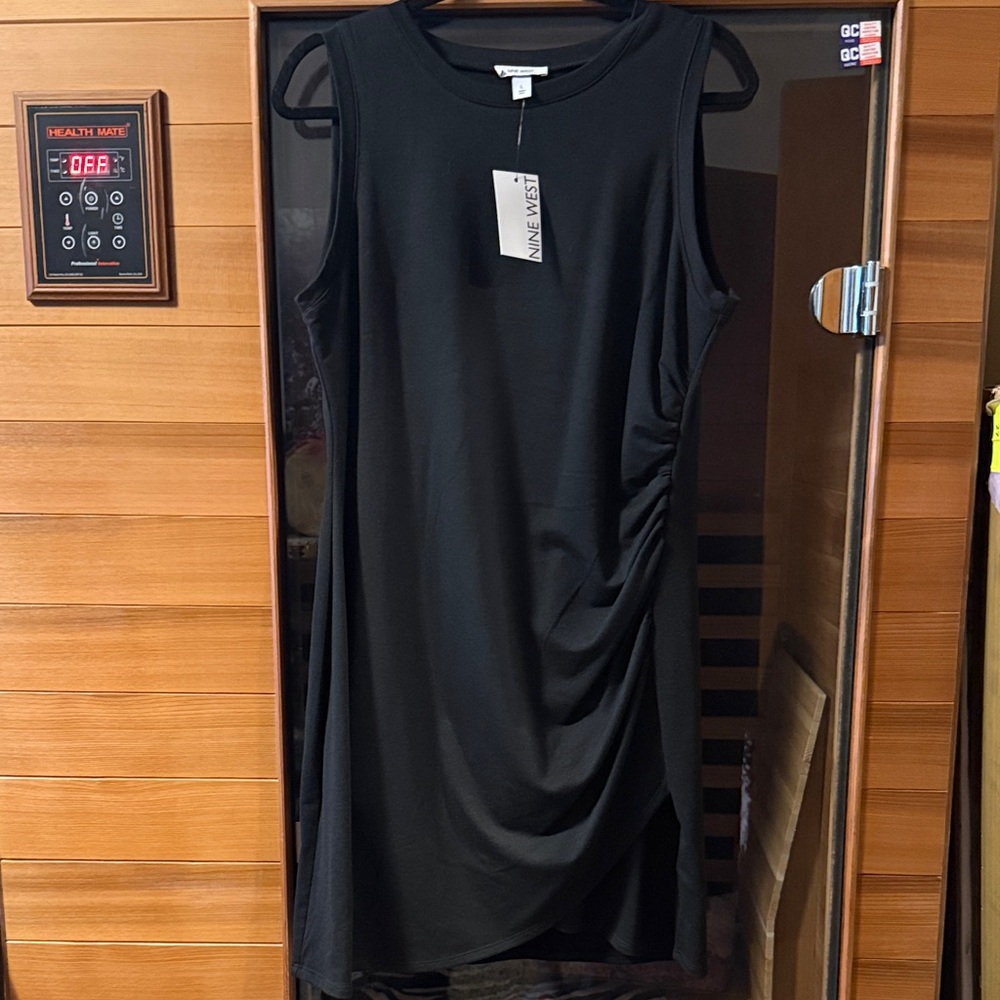 Nine West Asymmetrical Black Tank Dress. New with tags